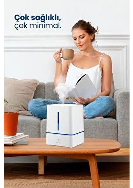 Mistik GM-7934 Ultrasonik Hava Nemlendirici 3,8L Kapasite ile Beyaz Renk ve Dokunmatik Kontrol