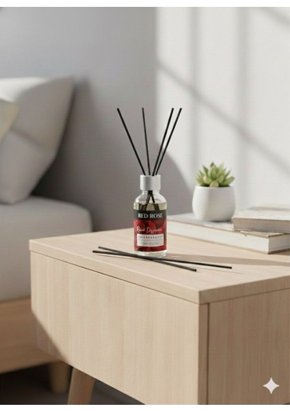 Şık Tasarımlı Uzun Süre Kalıcı Çubuklu (Gül)Oda Kokusu – Evinize Ferahlık ve Şıklık Katın”