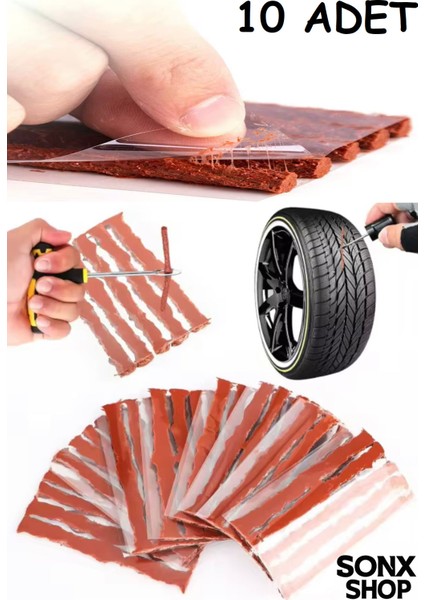 10 Adet Lastik Onarım Için Lastik Tamir Fitili Yedek Lastik Fitili