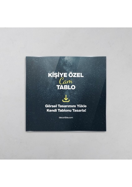 Kişiye Özel Cam Tablo Baskı Kare