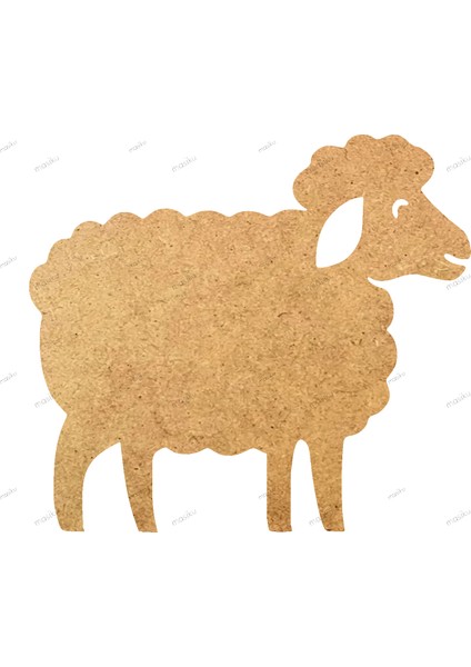 10'lu Paket Ahşap Duvar Dekoru - ST_00425 - 8 x 7 cm