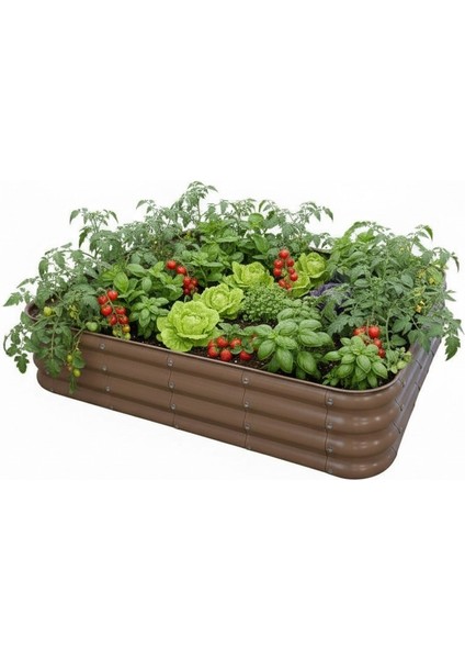 Modüler Yükseltilmiş Bahçe Yatağı Yükseltilmiş Sebze Yatağı No:9 (140X110) Bej