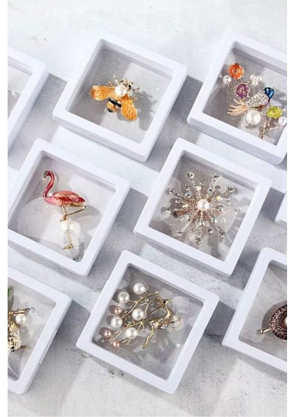 11X11CM Standlı 3D Takı Ziynet Hatıra Koleksiyon Saklama Kutusu Şeffaf Film Çerçevesi modelleri