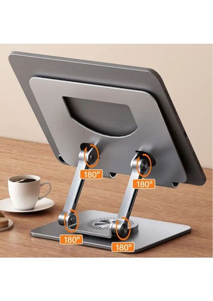 360 Derece Dönebilen Yükseltilmiş Masaüstü Ayarlanabilir Metal Tablet Standı modelleri