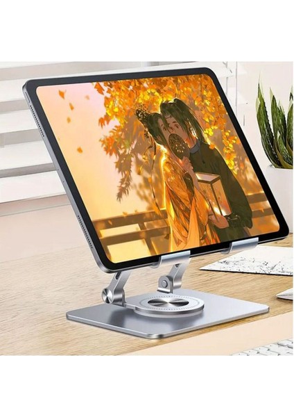 360 Derece Dönebilen Yükseltilmiş Masaüstü Ayarlanabilir Metal Tablet Standı fırsatları