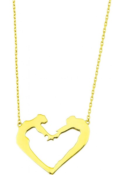 14 Ayar Altın 2 Aşık Kalp Kolye indirimleri