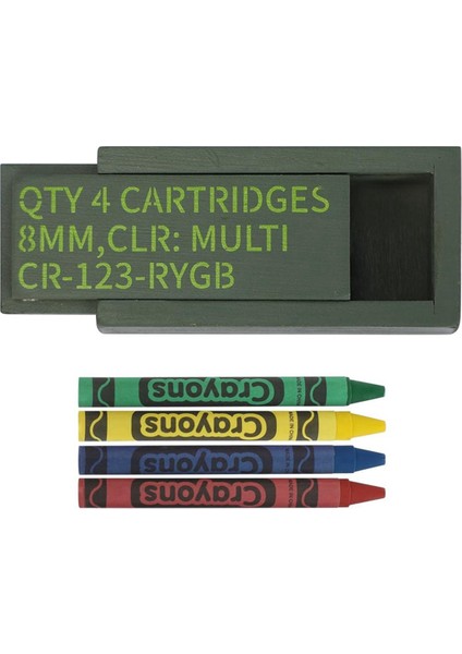 Adet Komik Taktiksel Boya Kutusu, Deniz Piyadeleri Için Komik Yenilebilir Boya Kalemleri, Çocuklar Için 4 Mini Boya Kalemi ile Parti Hediyeleri (Yurt Dışından)