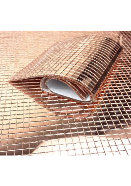 Kare Bronz Cam Mozaik Fayans Çıkartmaları El Işi Kare Cam Fayans Kendinden Yapışkanlı Aynalı indirimleri