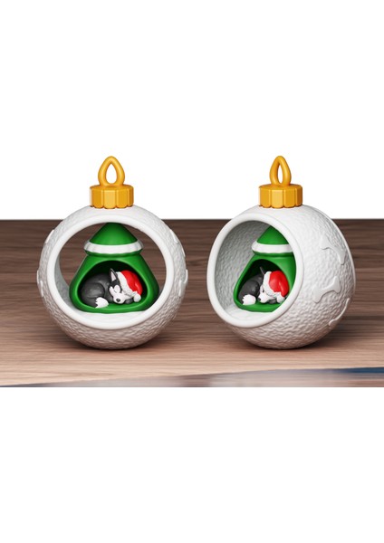 Köpek Figürlü Yılbaşı Süsü 2 Adet