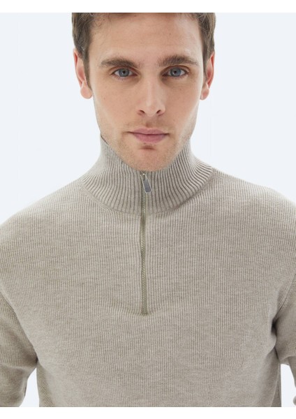 Vizon Desenli Triko Kazak