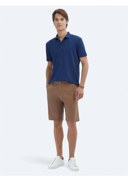 İndigo Jakarlı Polo Yaka T-Shirt