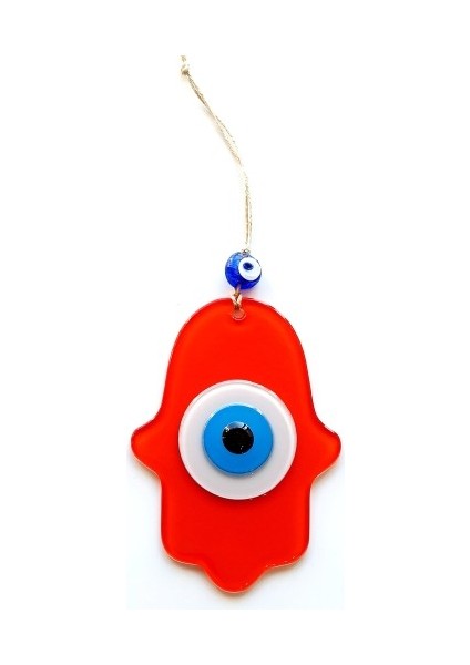 Nazar Boncuklu Turuncu Fatma Ana Bereket Eli Cam Duvar Süsü fiyatları