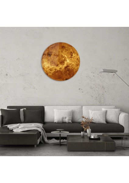 Kişiye Özel Cam Tablo Baskı Yuvarlak