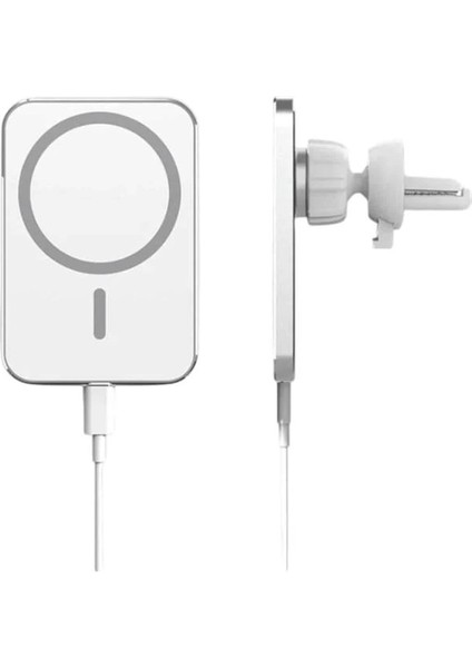 Bfs Kablosuz Şarj Aleti Magsafe Araç Içi Manyetik Şarj 15W Ios Uyumlu modelleri