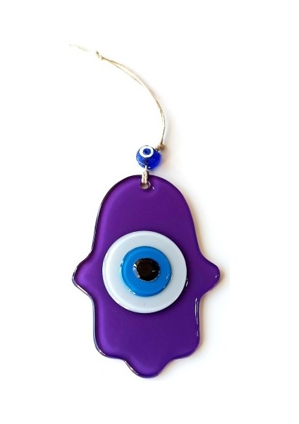 Nazar Boncuklu Mor Renk Fatma Ana Bereket Eli Cam Duvar Süsü fiyatları