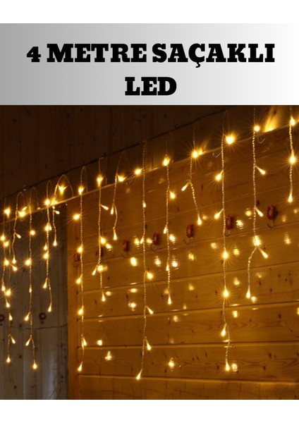 4 Metre Şelale LED Işık Perdesi Dekoratif