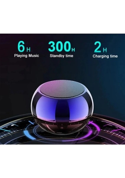 Metal Mini Kablosuz Hoparlör Şarjlı 4W Mini Bluetooth Speaker Tws Özellikli Ses Bombası