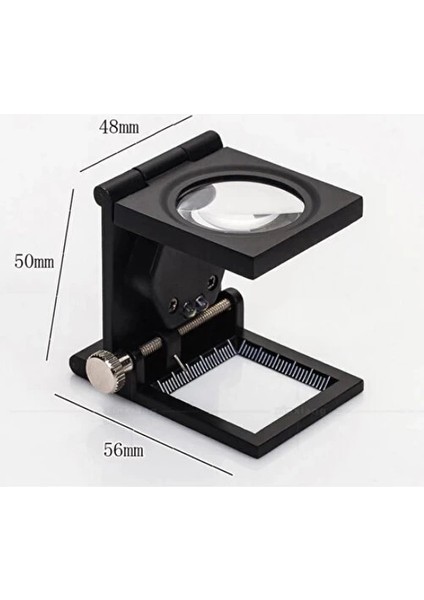 -28X28 mm Katlanır Sayaçlı Metal Lüp, 2 LED Işıklı Büyüteç Tekstil TH9005A fiyatları