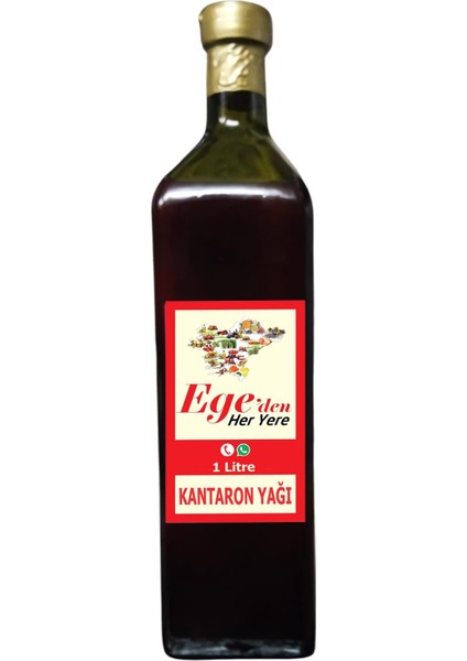 Sarı Kantaron Yağı 1 Litre Cam Şişe 1 Yıl Bekletilmiş