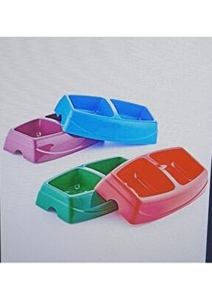 İkili Mama Kabı 25 cm Kaymaz Tabanlı Yeşil Renkli Evcil Dostlar İçin Güvenli Kullanım modelleri