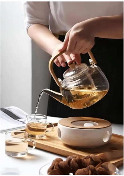 Ahşap Saplı Cam Filtreli Demlik fiyatları