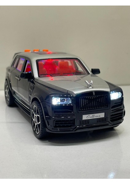 Sürtmeli Sesli Işıklı Müzikli Lüks Makam Arabası 18 cm Açılabilir Kapılar. Rolls Royce fiyatları