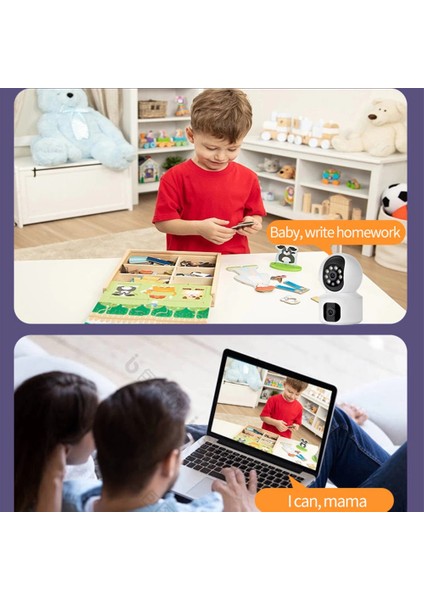 Yosee Uygulama Çift Kameralı Wifi Bağlantılı Gece Görüşlü Ev Tipi Güvenlik Kamerası fırsatları