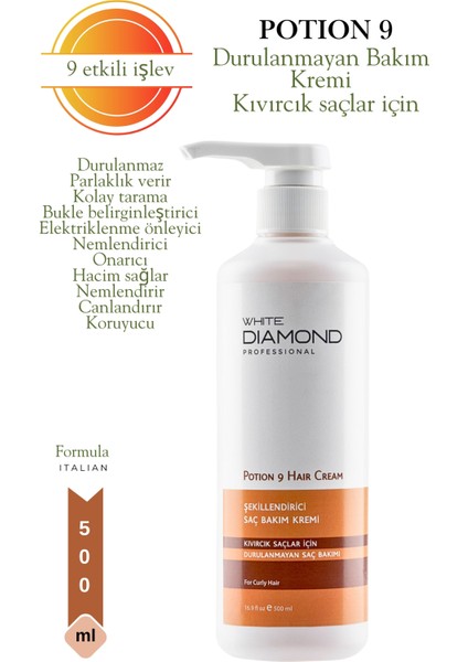 Durulanmayan Kıvırcık Saçlar Için Şekillendirici Bukle Belirginleştirici Saç Bakım Kremi 500 ml