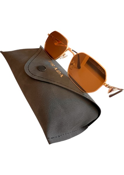 Prada unisex kahverengi Güneş Gözlüğü Ekartman 57