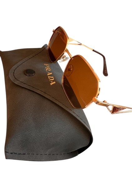 Prada unisex kahverengi Güneş Gözlüğü Ekartman 57 modelleri