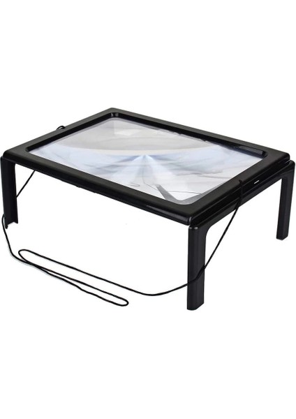 -Yaşlılar Için A4 Boyutu Masa Tipi Işıklı Okuma Büyüteç TH-275205B