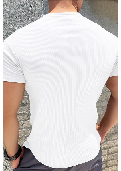 Erkek Kısa Kollu Bisiklet Yaka Burgu Tişört fiyatları