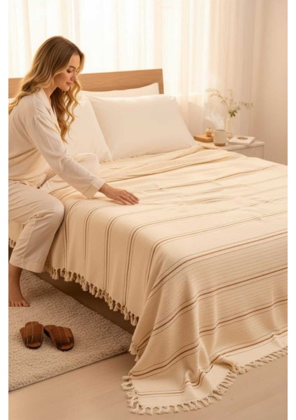 Doğal Pamuk,yumuşak, Tek Kişilik Pike, Koltuk Örtüsü, Çok Amaçlı Örtü 130X180 Cm.