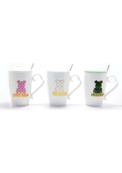 Ayıcık Tasarımlı Porselen Kupa Bardak LIV55