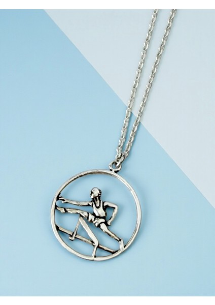 Jimnastikçi Unisex Parlak Tasarım – Artistik Jimnastik Takı 925 Ayar Gümüş Kolye