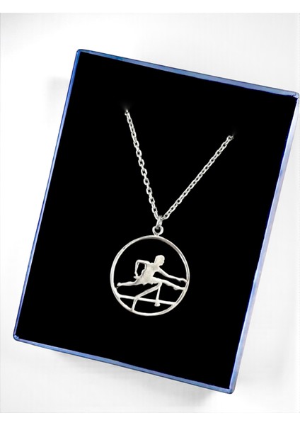 Jimnastikçi Unisex Parlak Tasarım – Artistik Jimnastik Takı 925 Ayar Gümüş Kolye