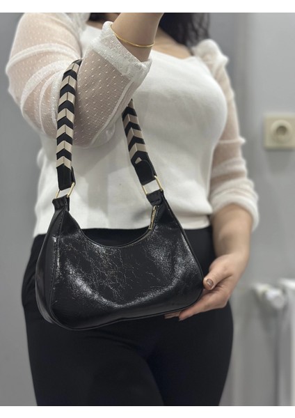 Lzrdwzrd Kraş Siyah Cilt Çanta (Beden: Standart)