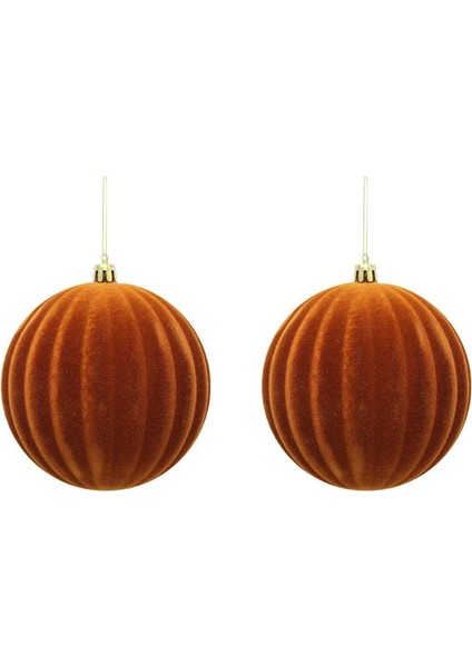 Kadife Yılbaşı Topu – Dilimli Çam Ağacı Süsü Bakır 10 cm 2'li fiyatları