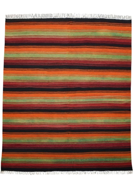 El Dokuma Gömürgen Yün Kilim 0448 - Yeni - Çok Renkli