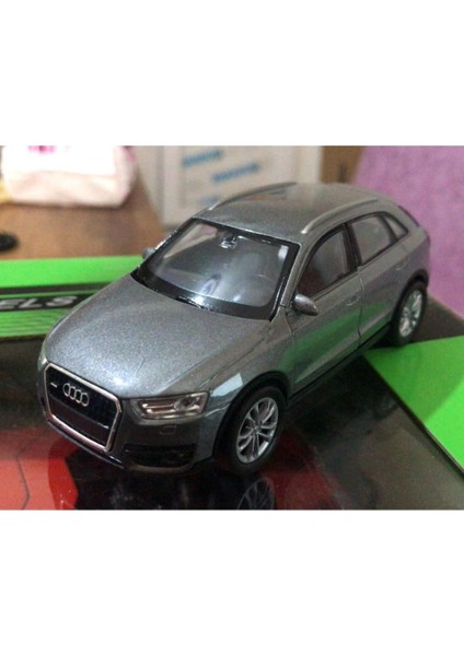 Oyuncak Model Metal Araba 1/36 Çek Bırak Gri Audi Q3 Jeep