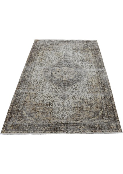 El Dokuma 4m2 Eskitme Naturel Yün Halı 0424 - Vintage - Çok Renkli modelleri