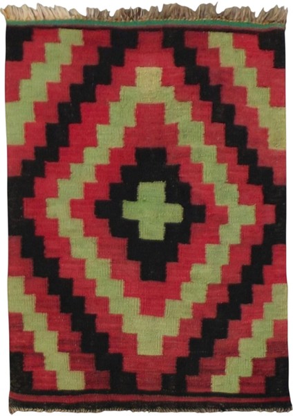 El Dokuma Iran Şiraz Yün Kilim 0451 - Yeni - Çok Renkli