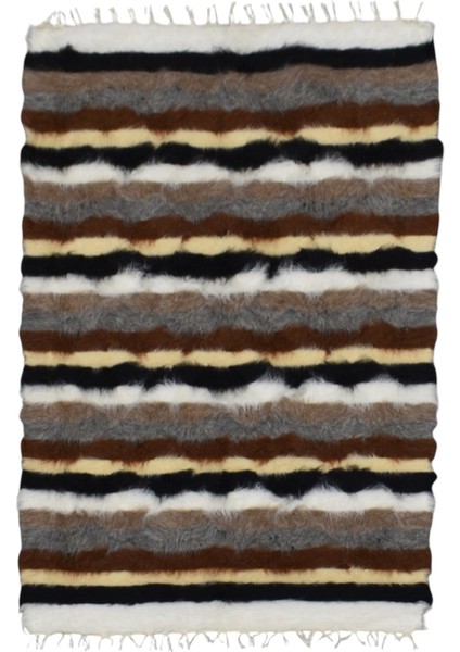 El Dokuma Tiftik Yün Siirt Battaniyesi Kilim 0459 - Yeni - Çok Renkli