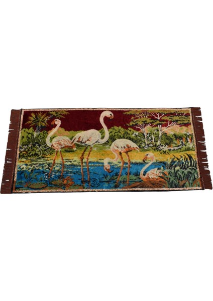 Doğa Tasvirli Kuğu Temalı Duvar Halısı 0573 - Yeni - Çok Renkli indirimleri