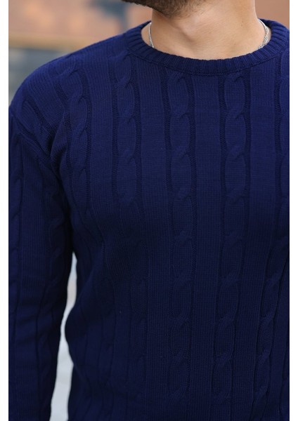 Erkek Örgü Desen Bisiklet Yaka Kazak fiyatları