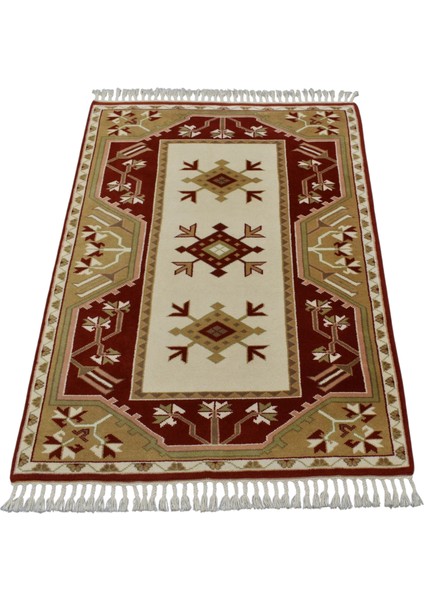 El Dokuma Bozalan Milas Yün Halı 0398 - Yeni - Çok Renkli modelleri