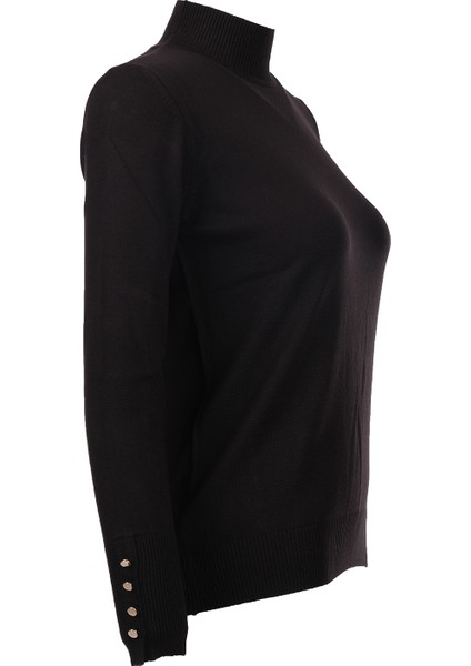 Kadın Minimalist Boğazlı Uzun Kol Kazak - Günlük & Özel Gün modelleri