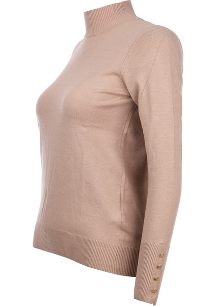 Kadın Minimalist Boğazlı Uzun Kol Kazak - Günlük & Özel Gün fiyatları