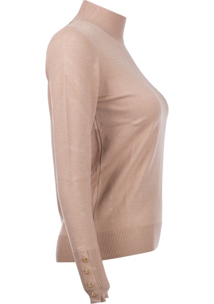 Kadın Minimalist Boğazlı Uzun Kol Kazak - Günlük & Özel Gün modelleri