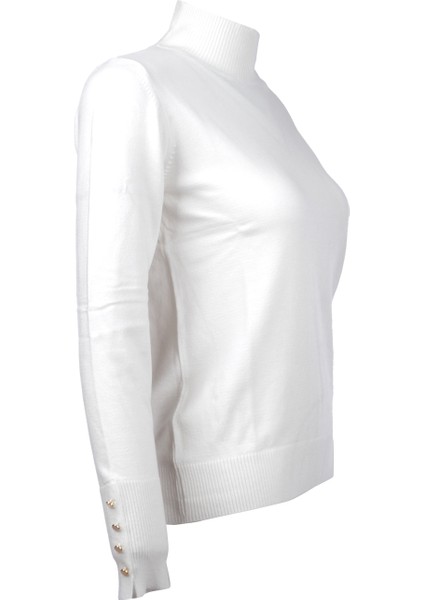 Kadın Minimalist Boğazlı Uzun Kol Kazak - Günlük & Özel Gün modelleri